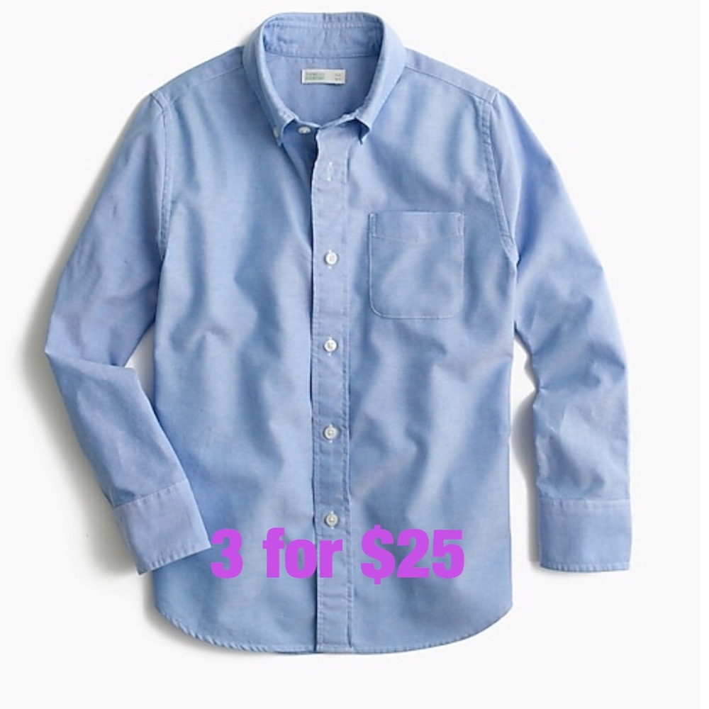 Crewcuts Boys 14 J. Crew Oxford Batik Blue